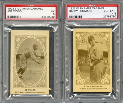 1922 E120 American Caramel Stars and Hall of Famers Graded Trio (3 Different)